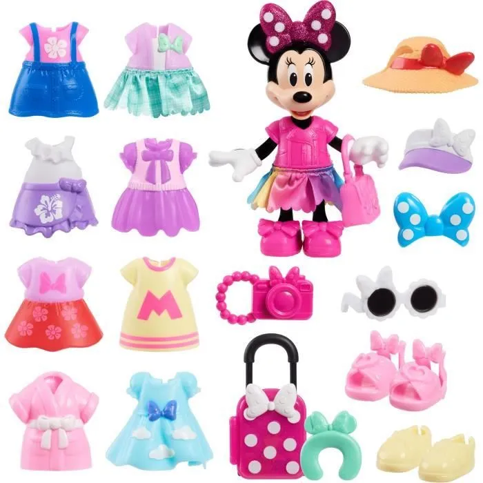 Coffret poupée - DISNEY MINNIE MOUSE - Coffret Fashion - Poupée Minnie 15 cm, 25 pièces de mode et accessoires-2
