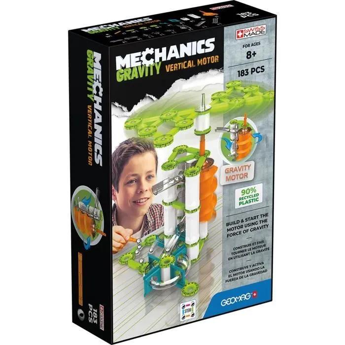 GEOMAG MECHANICS, GRAVITY 183 pcs, construction magnétique, jeux éducatifs, Jouet pour enfants dès 8 ans, GMV02-3