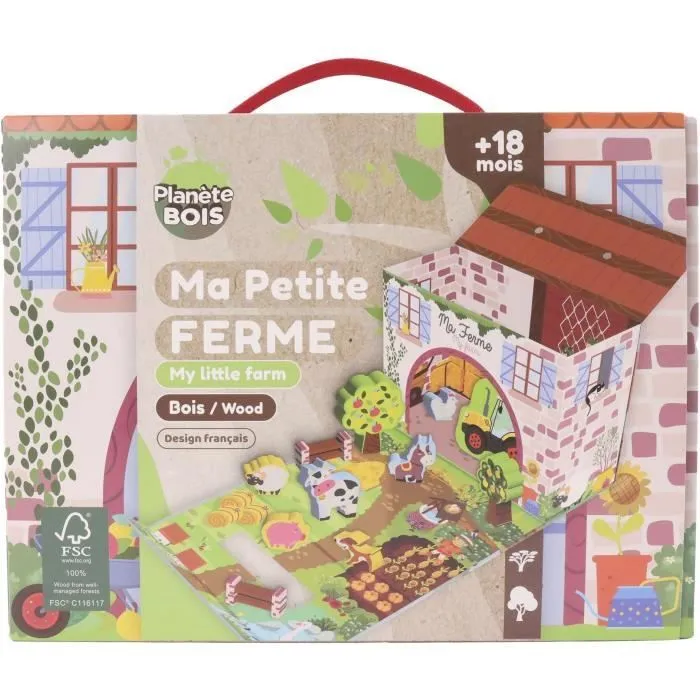 Maison de Jeu Ferme - PLANÈTE BOIS - FSC - 12 Pièces - Jeu Enfant - Dès 18 Mois-2