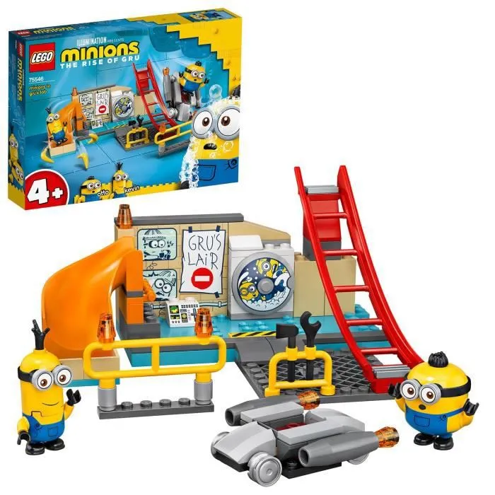 LEGO® 75546 Minions dans le laboratoire de Gru avec les figurines d'Otto et Kevin pour Filles et Garçons de 4 ans et plus-0