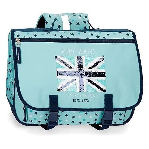 Cartable Pepe Jeans Cuore 6275161 - PEPE JEANS - Enfant - Bleu - Polyester - 40 x 30 x 16 cm-0