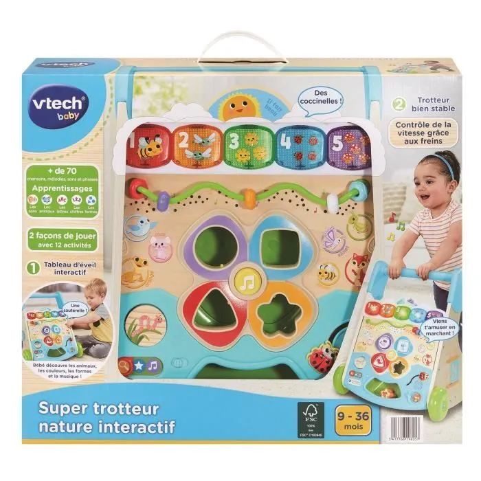 VTECH SUPER TROTTEUR NATURE INTERACTIF (JOUET AVEC PARTIE BOIS CERTIFIE FSC®)-6