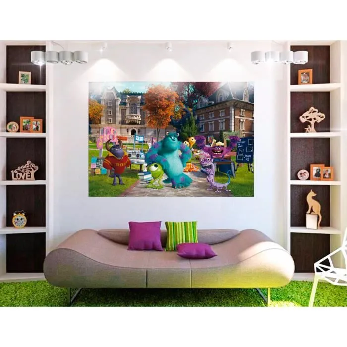 Poster XXL - AG DESIGN - Monstres Academy - Rectangulaire - 160 cm - Lavable - Mixte-3