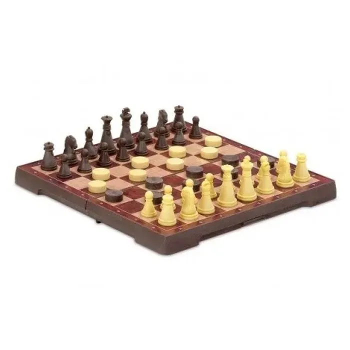 Jeu de société pour toute la famille - Échecs-dames magnétique-0