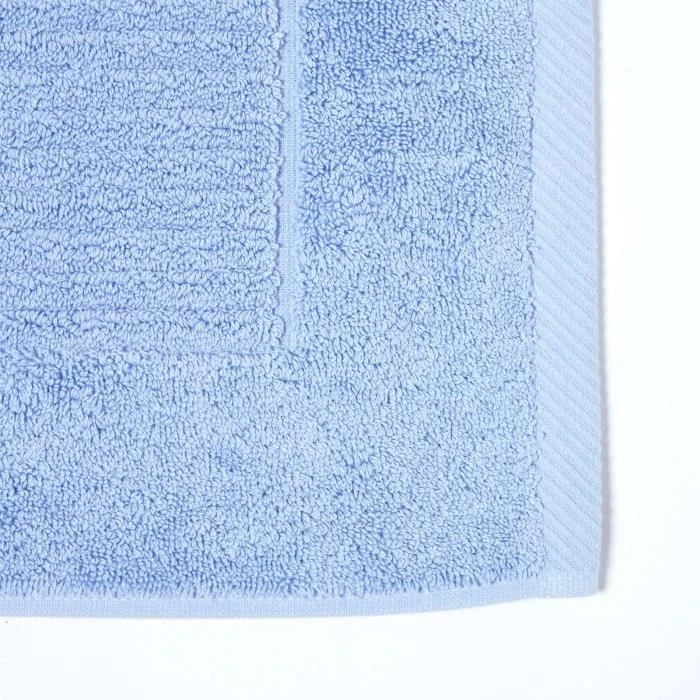 Tapis de Bain Uni - HOMESCAPES - Bleu Ciel - 100% Coton Turc-1