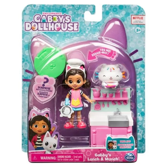 Spin Master 6066483 Gabby's Dollhouse - Set de cuisine "Lunch and Munch"-0
