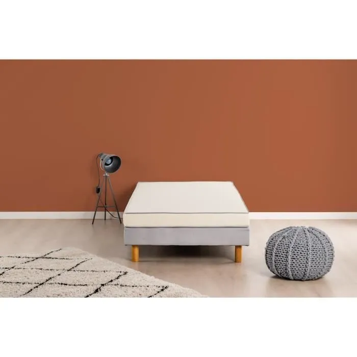 Matelas mousse 90 x 190 cm - DEKO DREAM Huopa - Mousse - Confort ferme - 10 cm - Fabrication européenne-0