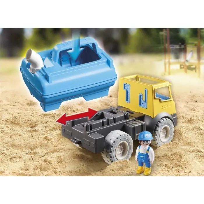 PLAYMOBIL Sand - Camion Citerne 9144 - Jouet pour Enfant de 2 ans et plus-3