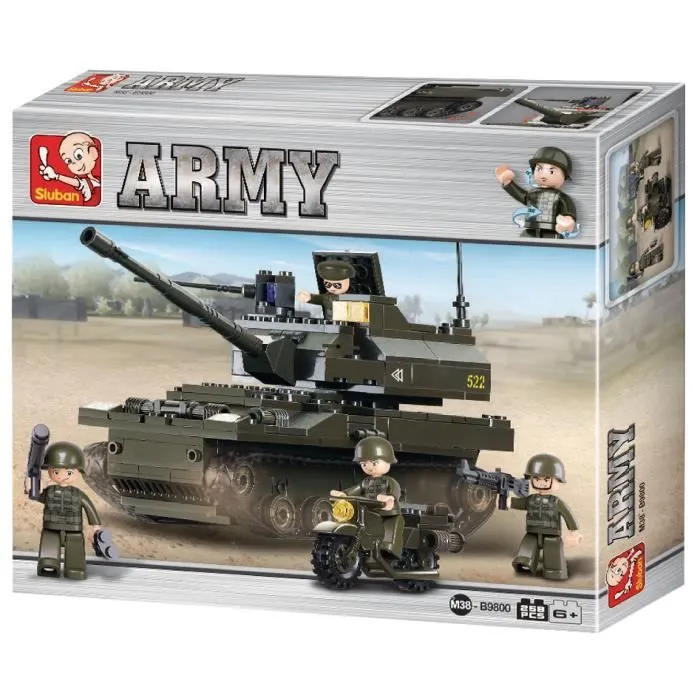 Briques Compatibles Lego - Construction - Armée Serie Le Tank - Sluban-2