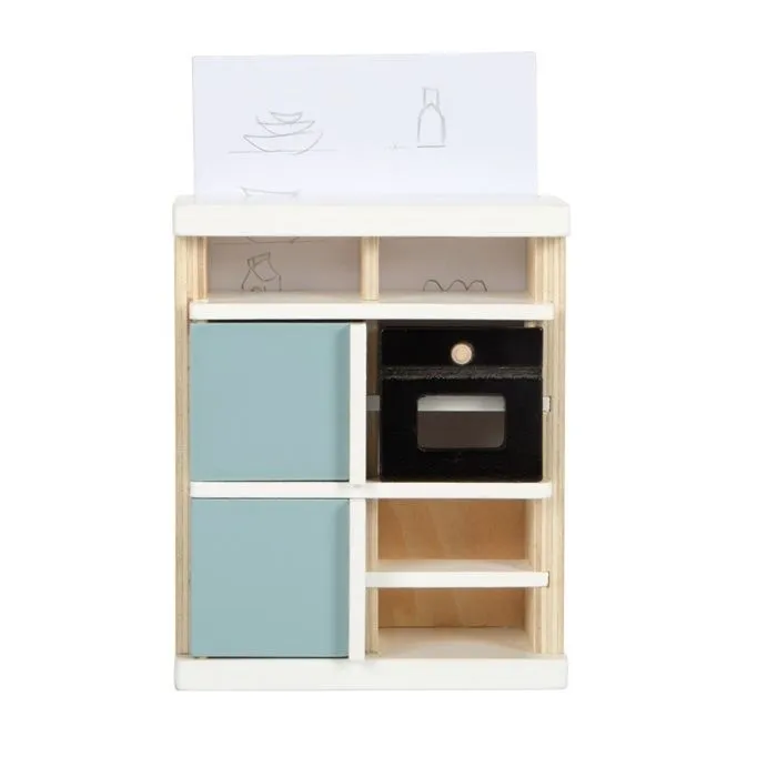 Mobilier maison de poupées - Small foot company - Cuisine - 11 pièces - Beige - À monter soi-même-3