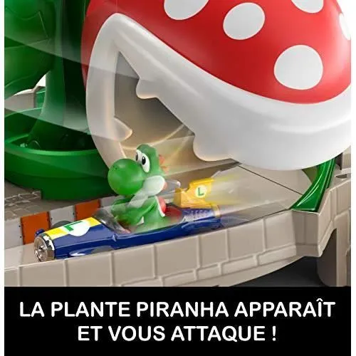 Hot Wheels - Mario Kart Piste de Course Piranha - Voiture Kart à L'échelle 1-64 - Jouet pour Enfant-2