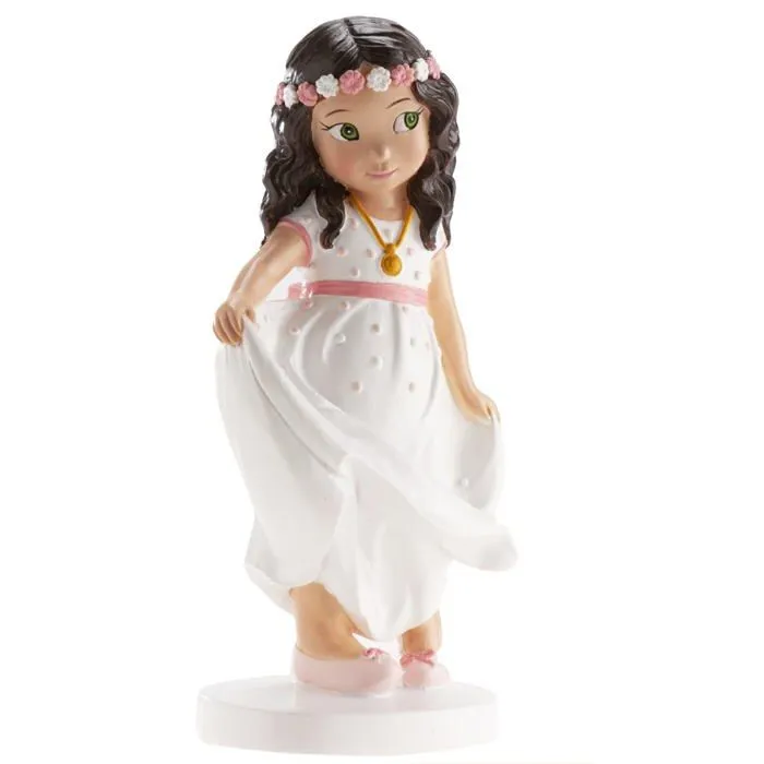 Figurine de gâteau - Dekora - Berta - 16 cm - Résine - Communion Fille-0