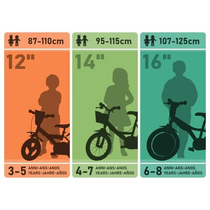 Velo Enfant 14" DINOBIKES HEARTS - 4 à 6 Ans - Blanc-3