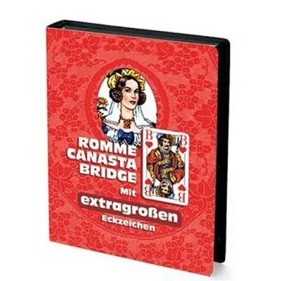 Jeu de cartes Rommé Canasta Bridge - Ravensburger - Coffret de 110 cartes - Rouge-0