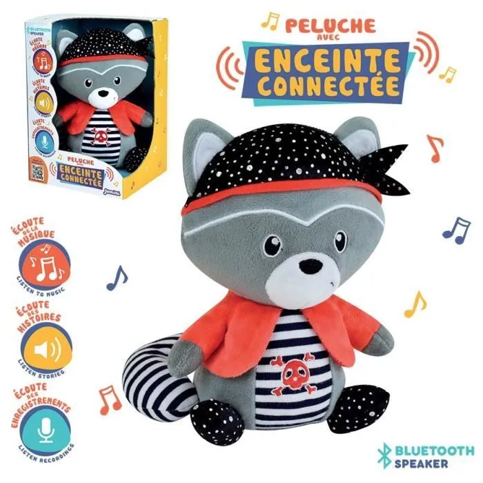 Peluche - JOHN LE RATON-LAVEUR - Bluetooth - 20 cm - Enceinte connectée - Mixte-4