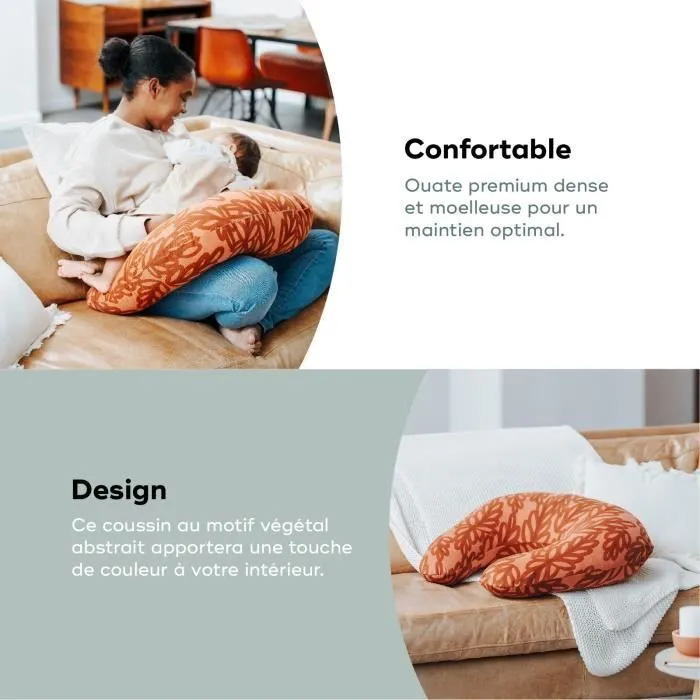 Babymoov B.LOVE COUSSIN D'ALLAITEMENT Vegetal Terracotta-3