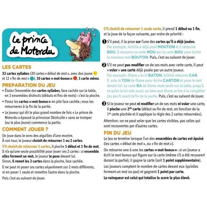 Jeu de Cartes - NATHAN - Le Prince de Motordu - Pour Enfant de 7 ans et plus - Vert-0