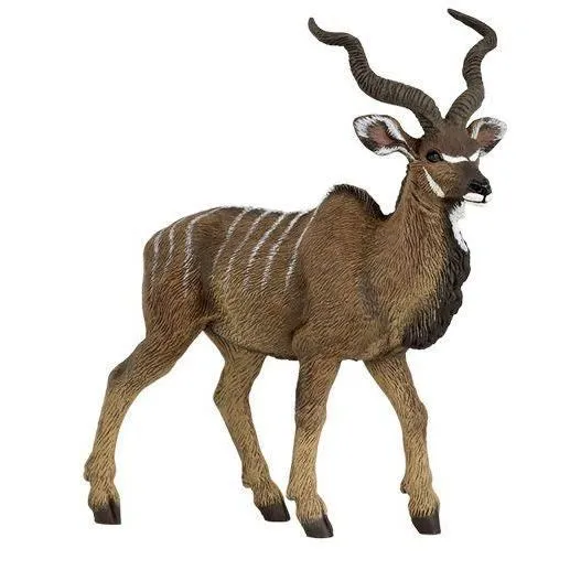 Figurine Antilope Koudou PAPO - 13 cm x 14 cm - Blanc et Multicolore - Pour Enfant de 3 ans et plus-0