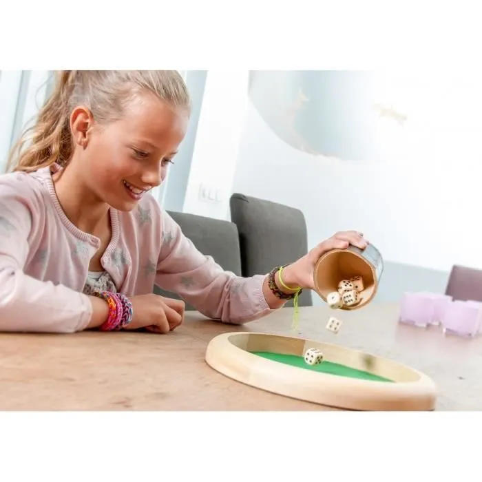 Piste de dés en bois - ENGELHART - 29 cm - Pour enfants à partir de 6 ans-2