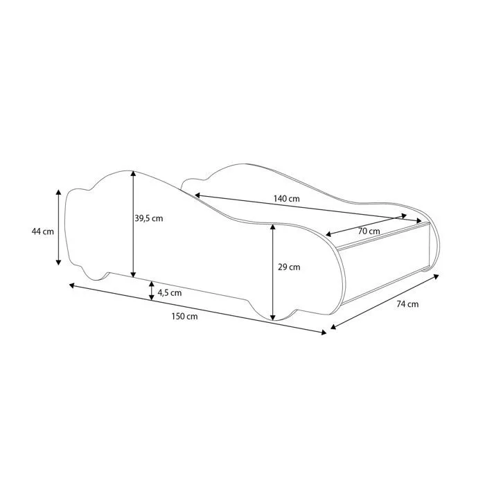 Lit enfant pour garçon voiture spider man avec matelas et sommier inclus - 140 cm x 70 cm-2