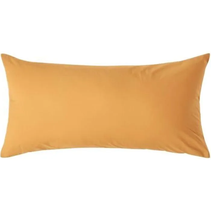 Taie d'oreiller Jaune Moutarde 100% coton Egyptien 200 fils 40 x 80 cm-0