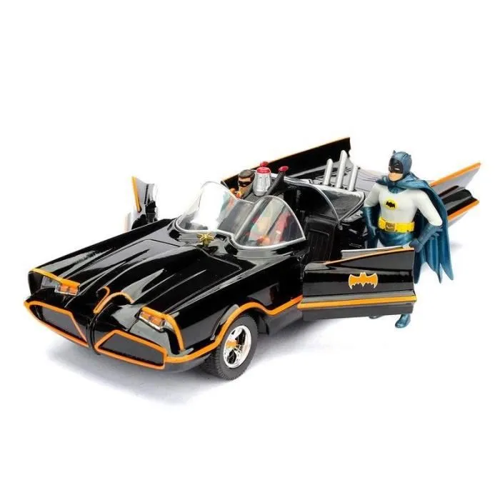 Figurine - DC COMICS - Batman 1966 Batmobile - 1:24 - Métal Die-Cast - Noir-1