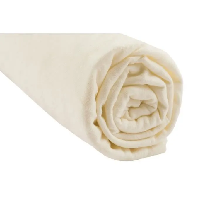 Lot de 3 draps housse coton bio 60x120 blanc écru noisette-2