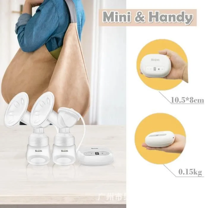 PIMPIMSKY Tire-lait Electrique Double Pompage Super Silencieux Grand Écran LCD Tire-lait pour Nouveau-né Bébé-1