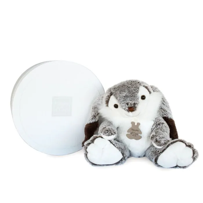 Histoire d'Ours - Les Z'Animoos Lapin Marius, Gris Taille 30 cm-1