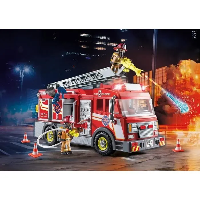PLAYMOBIL - 71233 - City Action - Camion de pompiers avec grande échelle-1