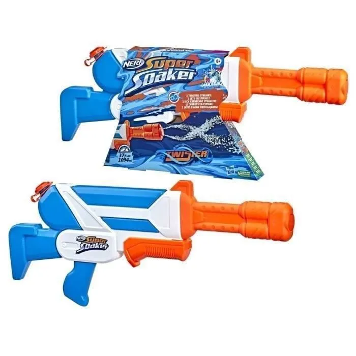 Pistolet à eau Twister - NERF Super Soaker - Jeux d'eau extérieurs pour s'arroser l'été-1