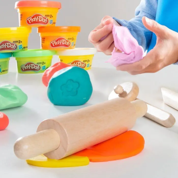 Marchande de Glace ROBA x Play-Doh avec 12 Pots de Pâte à Modeler + Tablier et Accessoires - Jouet Créatif pour Enfant dès 3 Ans-3