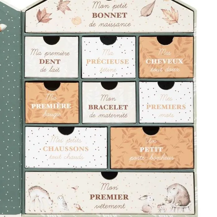 Coffret de naissance maison "Forêt" H30 -5 cm - Vert - Atmosphera createur d'interieur-2