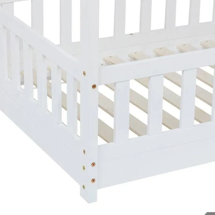 Lit cabane Bosco Blanc 90x190 Atmosphera For Kids-2