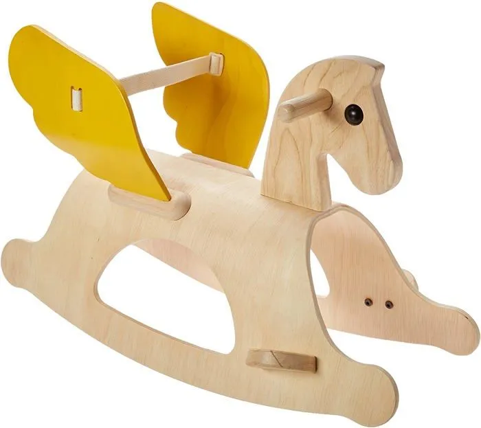 Jeu en bois Pégase à bascules - PLAN TOYS - Mixte - 32 x 63 x 43.5 cm - A partir de 12 mois-1