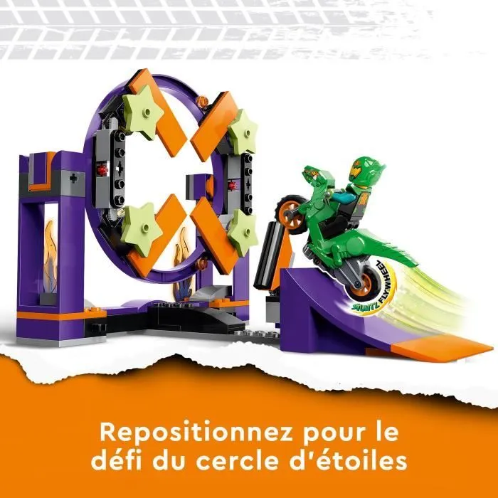 LEGO® City Stuntz 60359 Le Défi de Cascade : le Tremplin, Jouet 2-en-1 avec Moto Dinosaure-3