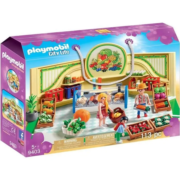 PLAYMOBIL 9403 - City Life - Epicerie - 113 pièces - Mixte - A partir de 5 ans-0