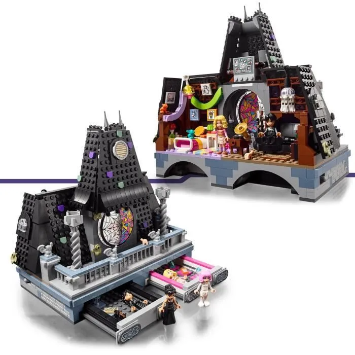 LEGO Mercredi 76781 La chambre de Mercredi et Enid - Cadeau Nevermore et 4 mini-poupées-1