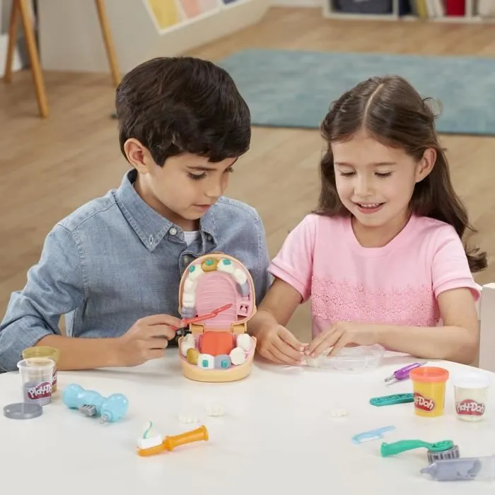 Play-Doh Cabinet dentaire pour enfants - 8 Pots de pâte à modeler atoxique - dès 3 ans-2