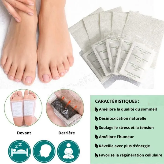 SHOP-STORY - GINPATCH : Pack de 10 Patchs Plantaires Détoxifiants et Vivifiants au Gingembre et Bambou-4