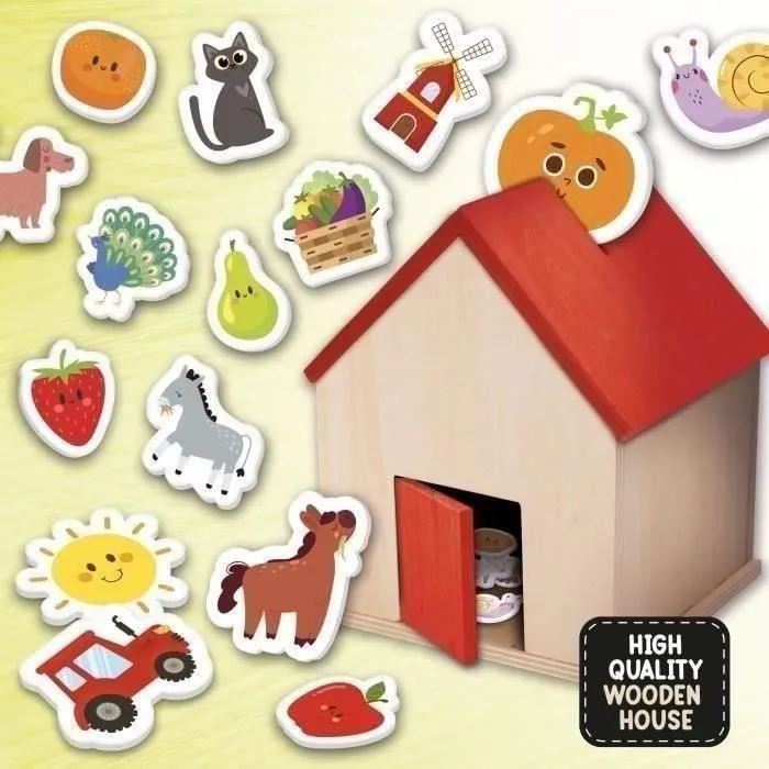À la ferme - Jeu Montessori - MONTESSORI BOIS - Maison de Ferme, Éléments Réalistes-1
