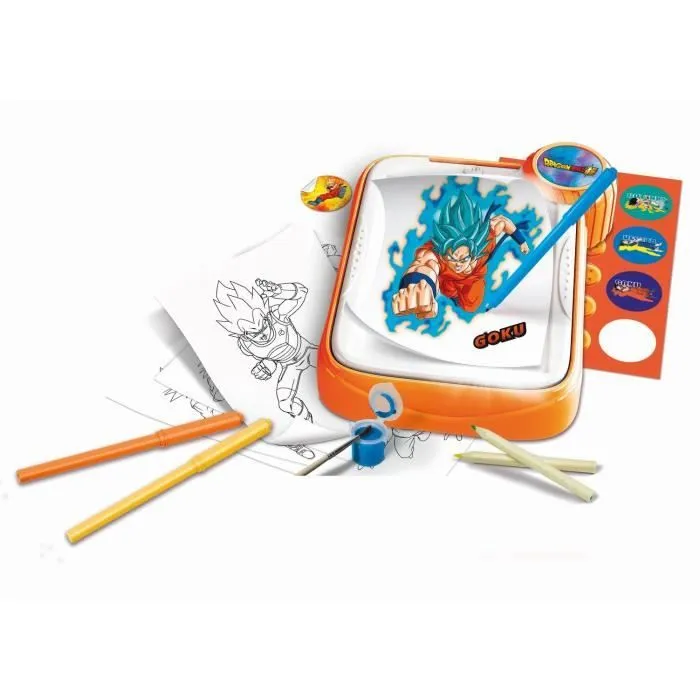 CLEMENTONI - Tableau lumineux - Dragon Ball - Dessine tes personnages préférés - Dés 6 ans-0