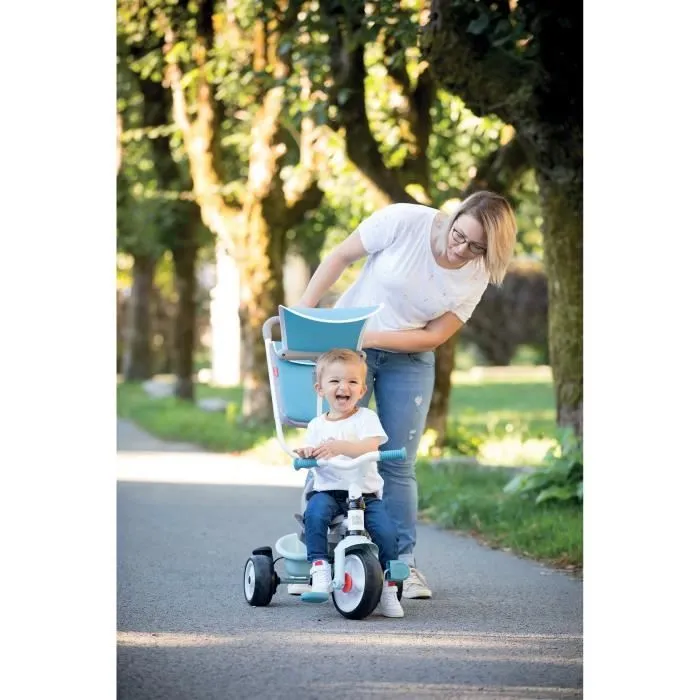 Tricycle évolutif enfant Smoby Balade Plus - Structure métal - Bleu-1