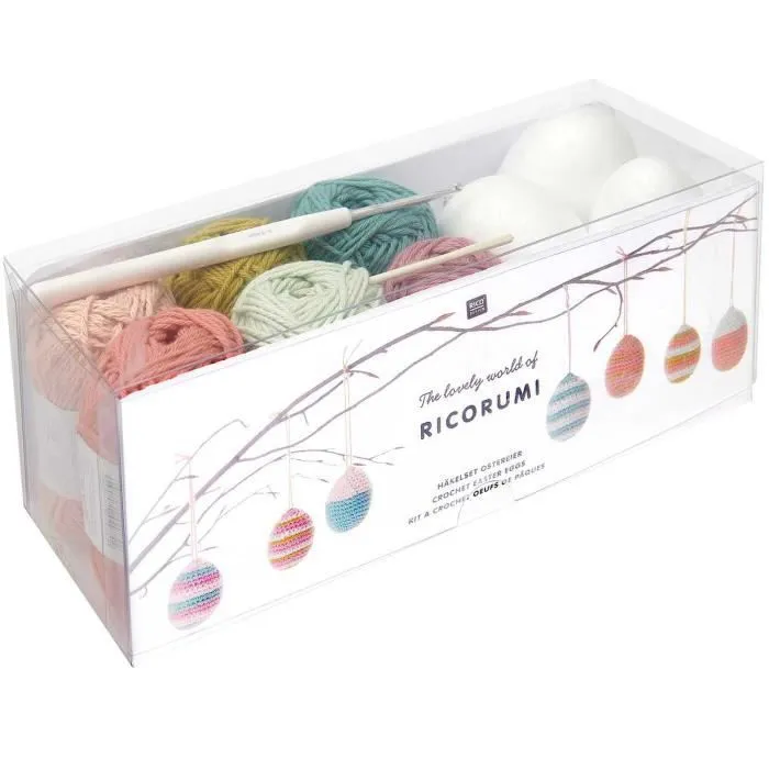 Kit de crochet Rico Design Ricorumi « Œufs de Pâques Earthy »-0