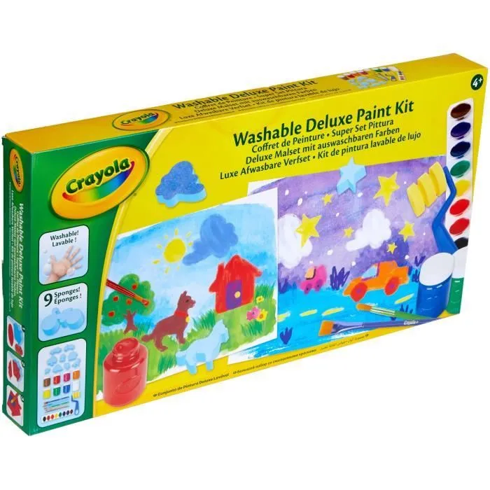 Créatif - CRAYOLA - Mon Coffret de Peinture - Peintures variées non tachantes! Dès 4 ans-0