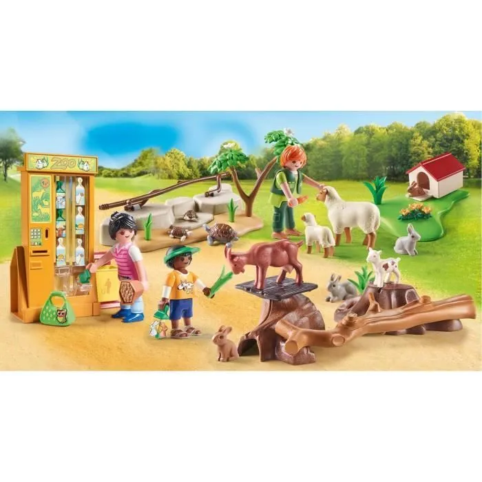 PLAYMOBIL 71191 Ferme pédagogique, Le parc animalier, Animaux domestiques, Family Fun, Country, 63 pièces, Dès 4 ans-1