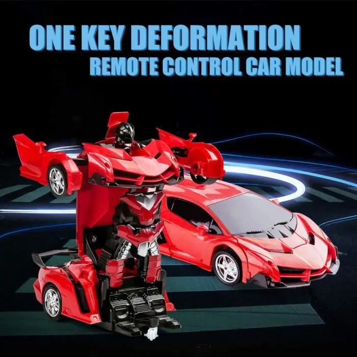 Voiture Télécommandée Robot - Transformers - 2 en 1 - Rouge - Mixte - 3 ans et plus-2
