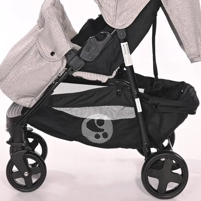 Poussette compacte citadine - canne avec couvre-jambes - Martina - rouge-2