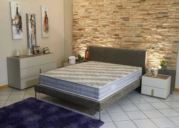Matelas Tissu Bambou Naturel + Protège Matelas 120x200 x 24 cm Confort Ferme - Ame Poli Lattex Haute Densité - hypoallergénique-0