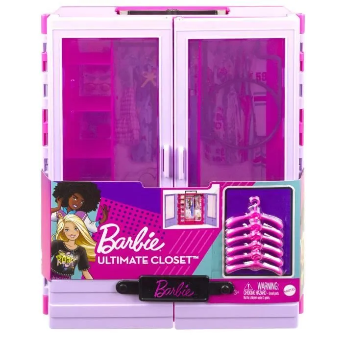 Dressing pour poupée - BARBIE - HJL65 - Multicolore - Transportable - 6 cintres inclus-2